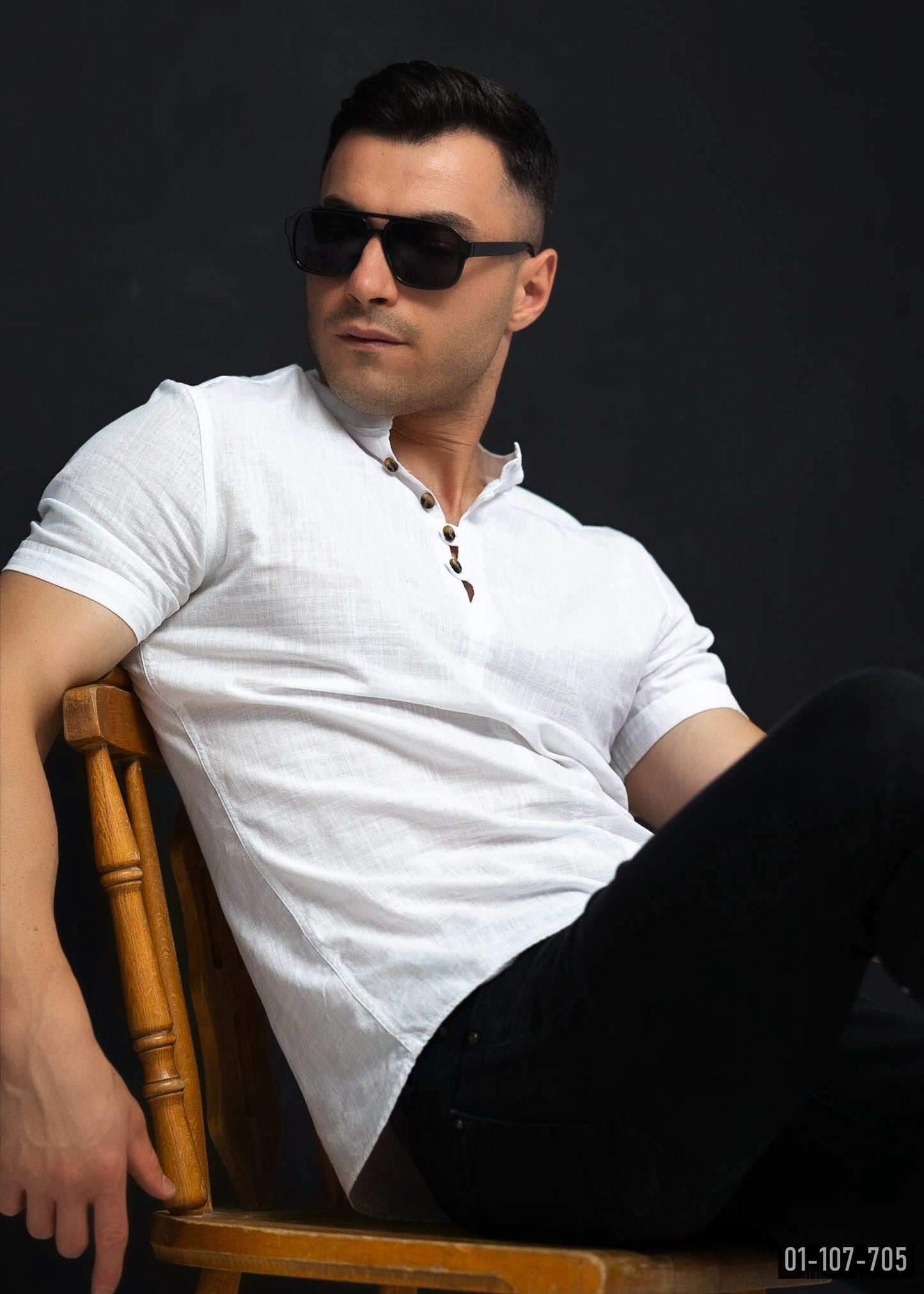 Сорочка чоловіча з коротким рукавом M L XL XXL 01-107-507