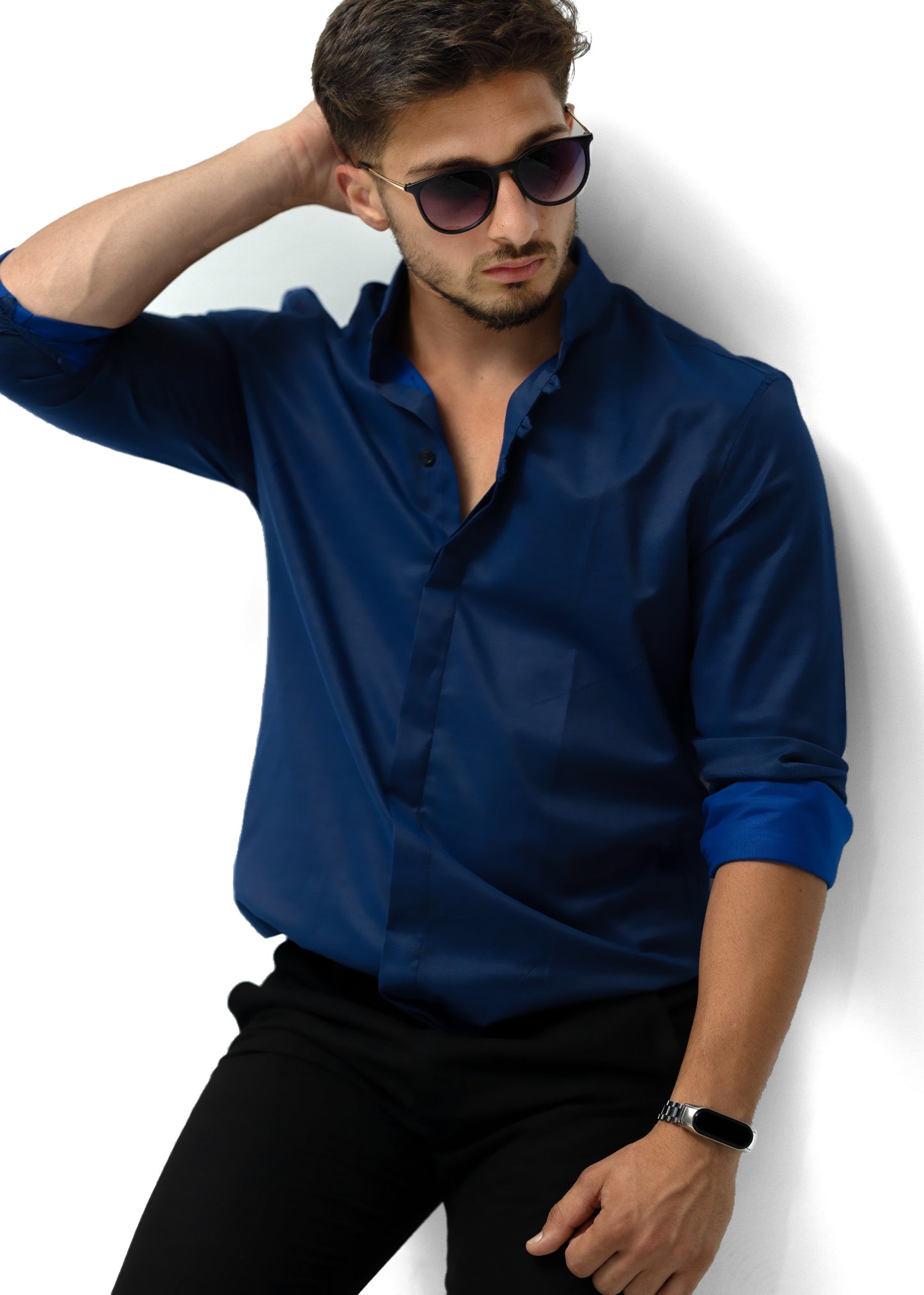 Сорочка чоловіча модна Rubaska M L XL XXL 3XL 40-91-502
