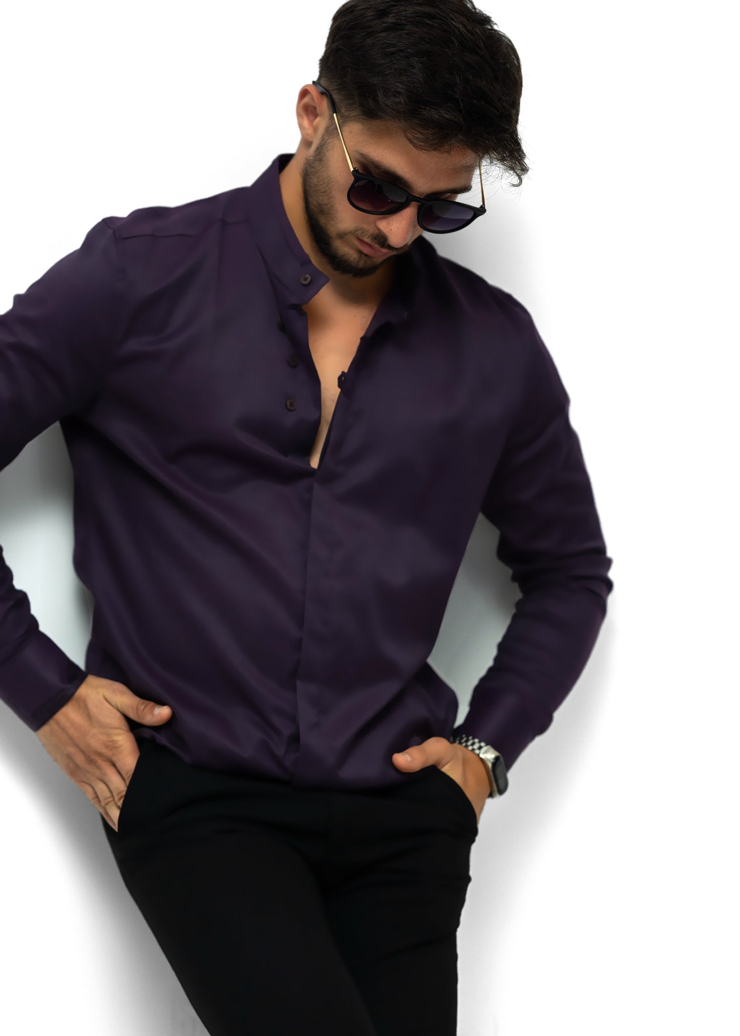 Сорочка чоловіча модна Rubaska L XL XXL 3XL 46-91-502