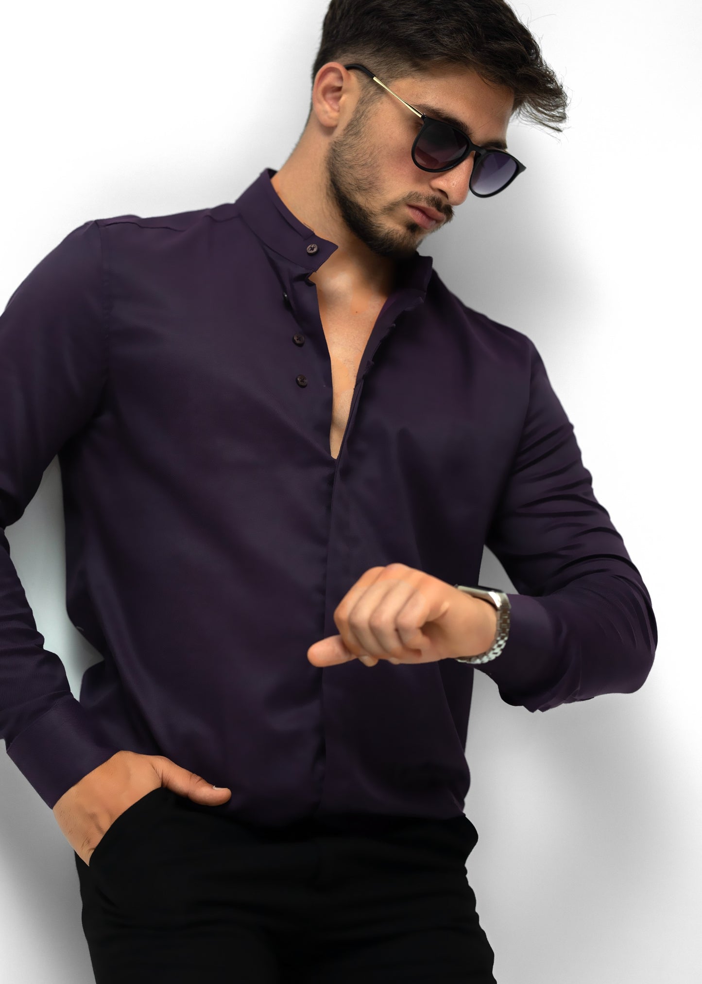 Сорочка чоловіча модна Rubaska L XL XXL 3XL 46-91-502