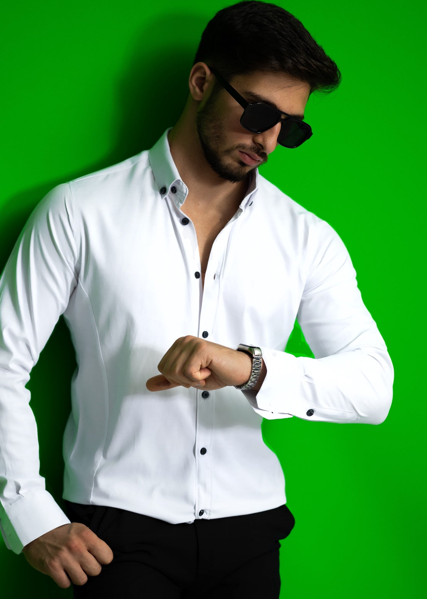Сорочка чоловіча святкова M L XL XXL 3XL 01-027-401