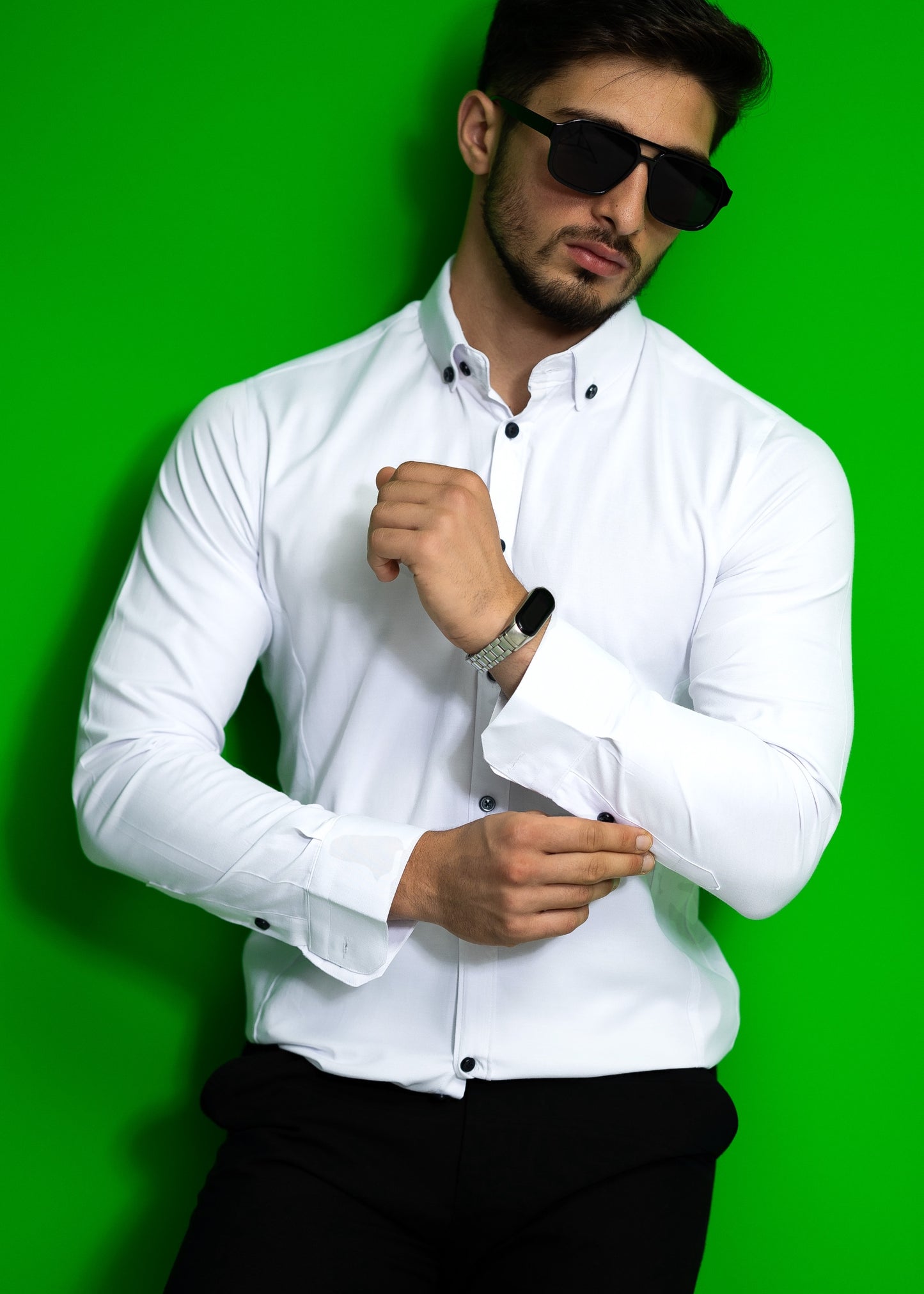 Сорочка чоловіча святкова M L XL XXL 3XL 01-027-401