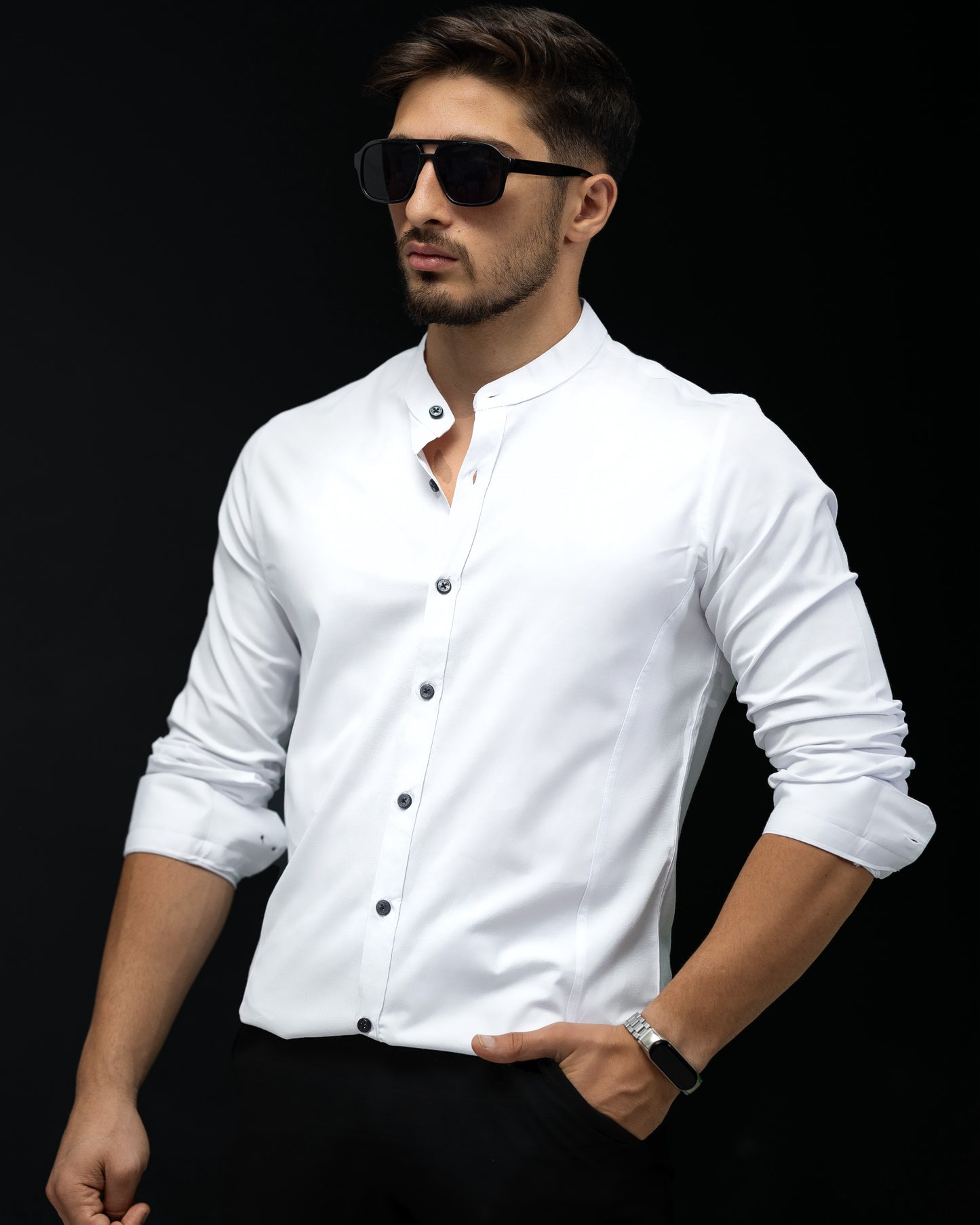 Чоловіча сорочка з довгим рукавом 01-28-401 M L XL XXL 3XL