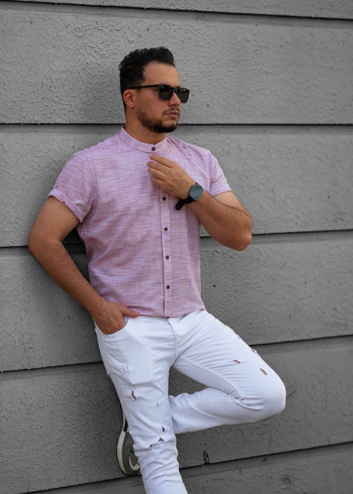 Сорочка чоловіча льон M L XL XXL 46-160-706