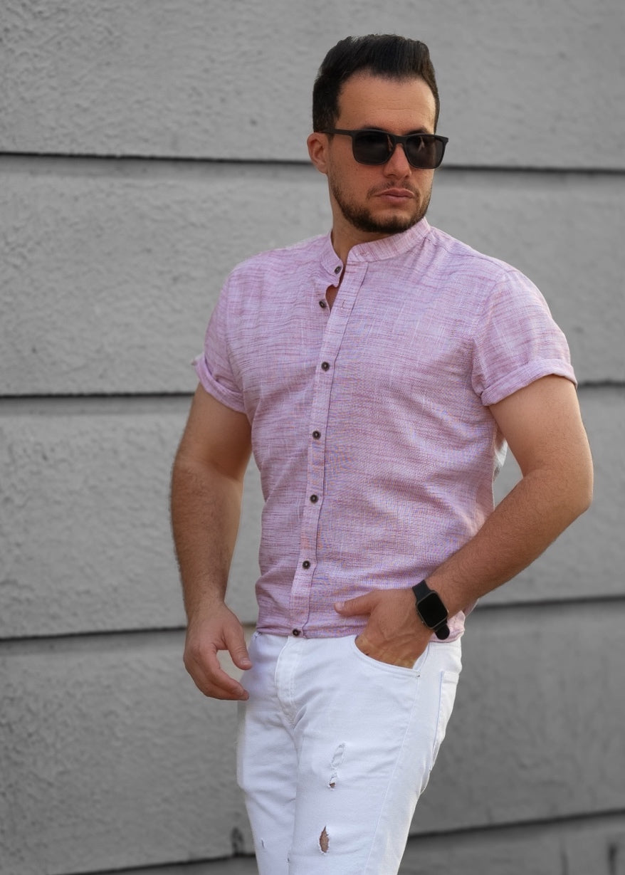 Сорочка чоловіча льон M L XL XXL 46-160-706
