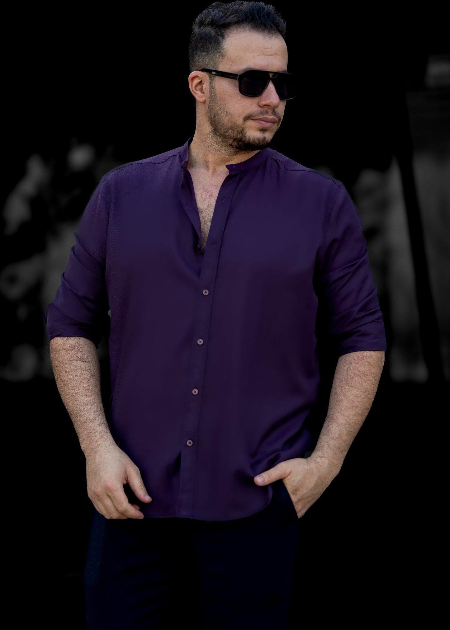 Сорочка чоловіча бавовняна літня Елегантна M L XXL 47-210-602