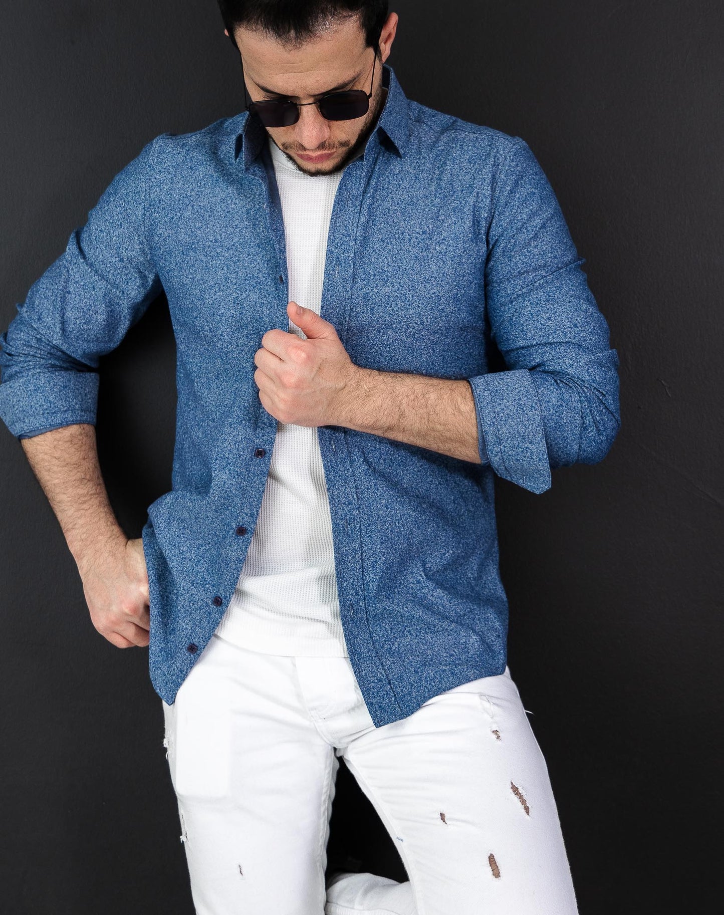 Легкий котоновий джинс з принтом XXL 24-120-902