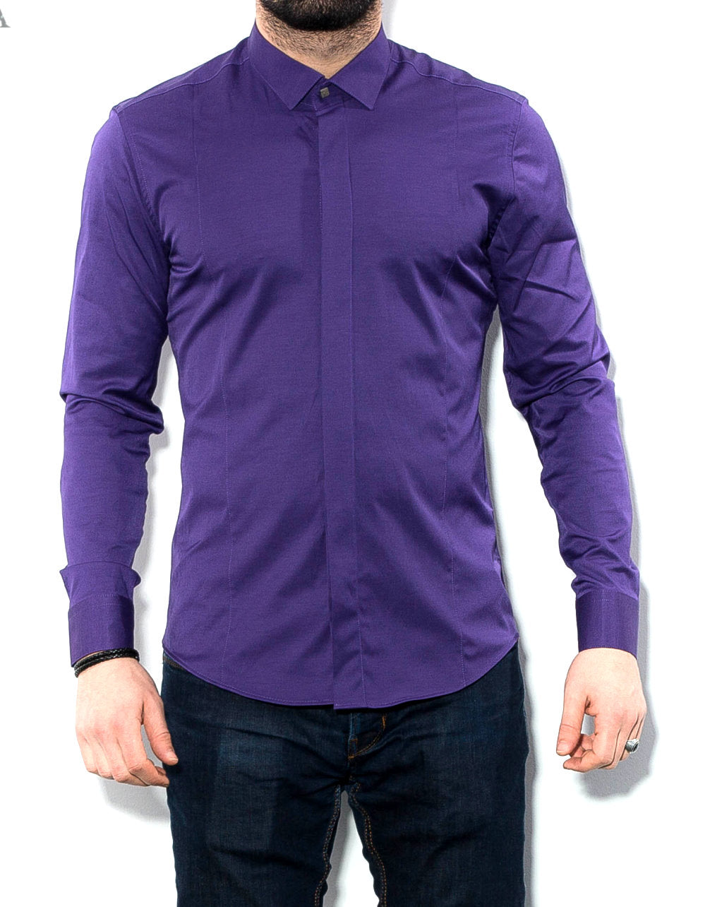 Фіолетова сорочка преміум Rubaska S M L XL XXL 55-07-421