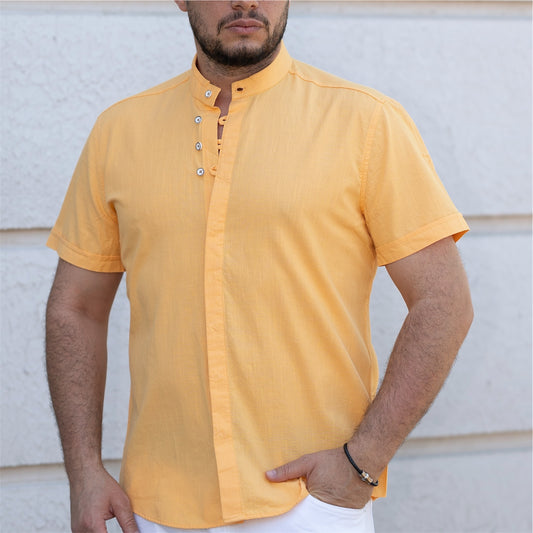 Сорочка чоловіча льон M L XL XXL 09-93-705