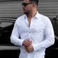 Модна біла сорочка чоловіча з кишенею M L XL XXL 3XL 01-71-502