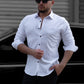 Модна біла сорочка чоловіча з кишенею M L XL XXL 3XL 01-71-502