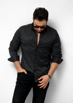 Чоловіча Сорочка чорна молодіжна M 80-34-302