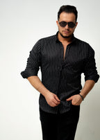 Чоловіча Сорочка чорна молодіжна M 80-34-302