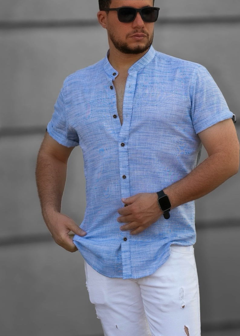 Сорочка чоловіча льон ML XL 27-160-706