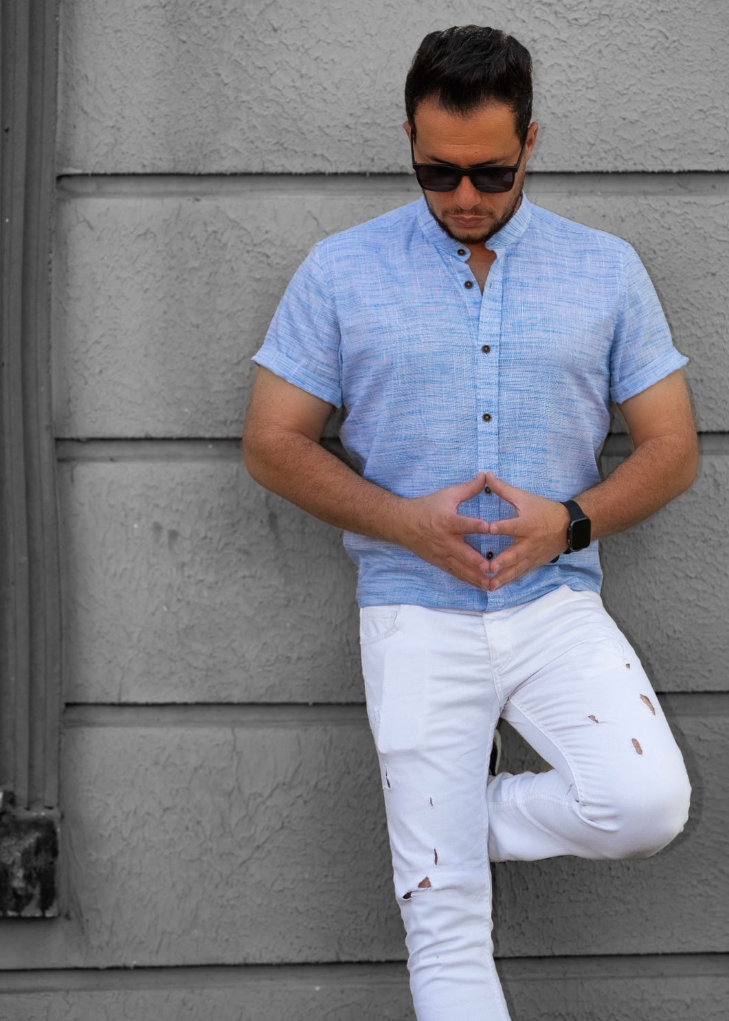 Сорочка чоловіча льон ML XL 27-160-706