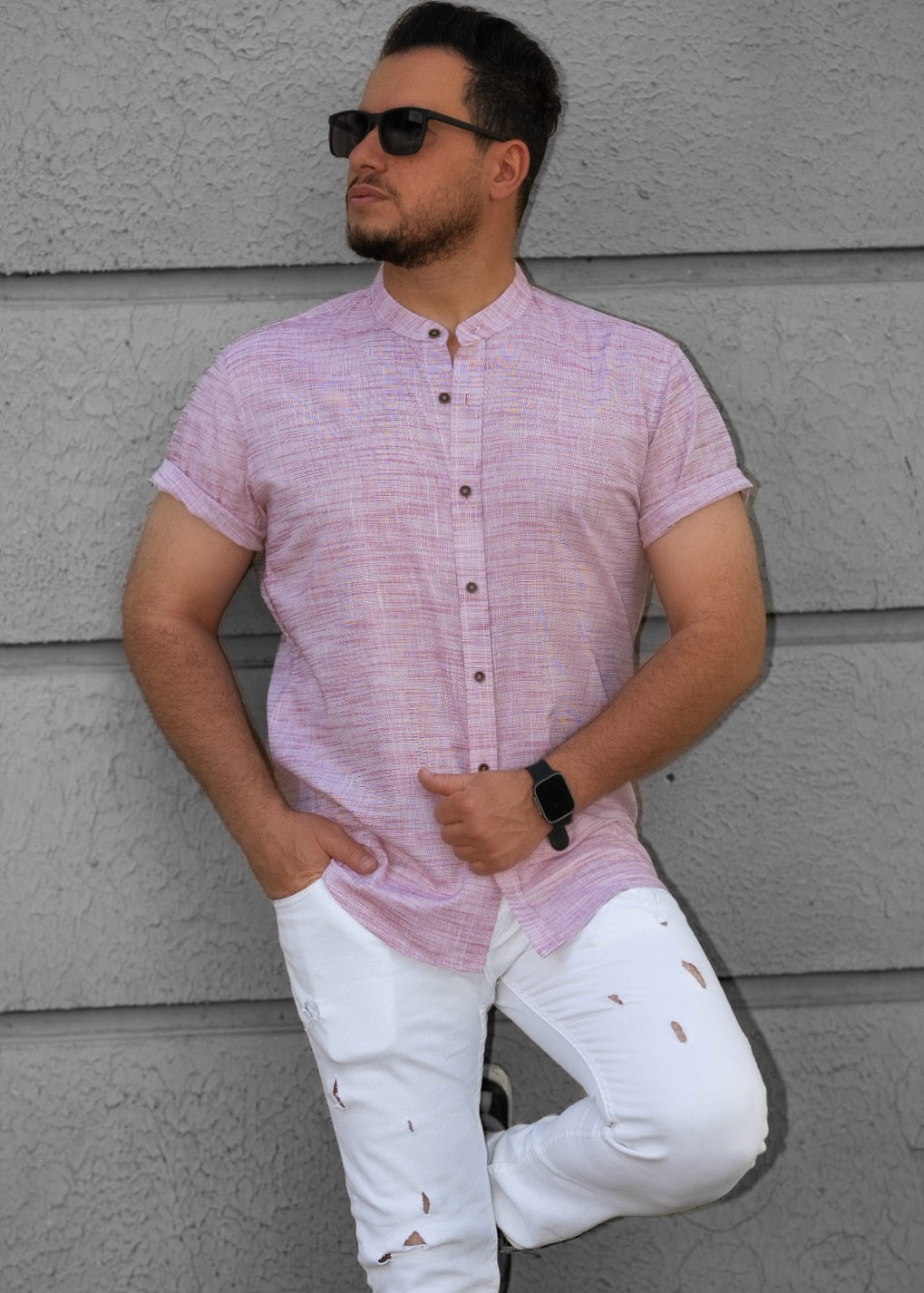 Сорочка чоловіча льон ML XL XXL 46-160-706