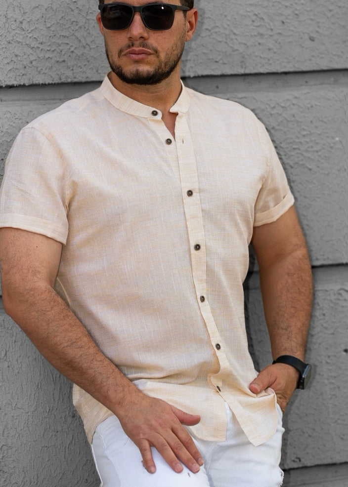 Сорочка чоловіча льон ML XL 14-160-706