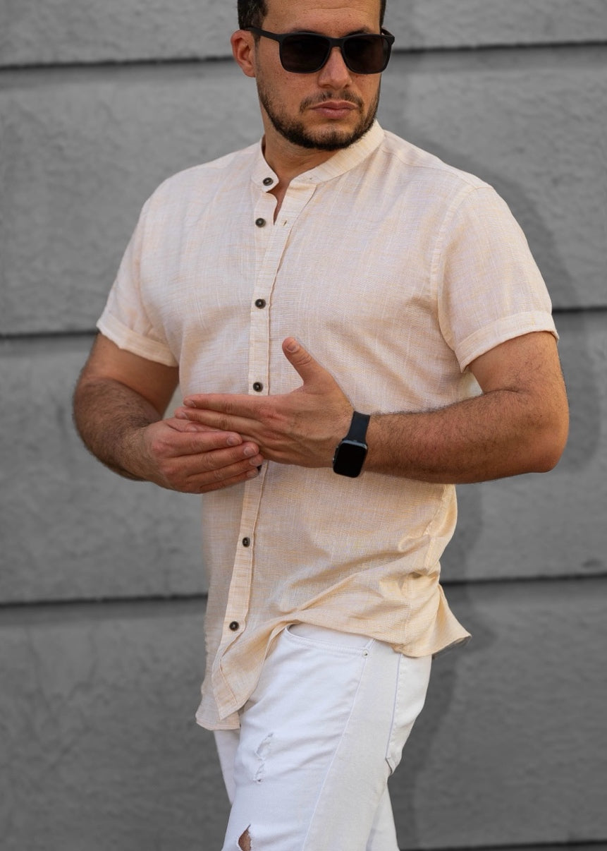 Сорочка чоловіча льон ML XL 14-160-706