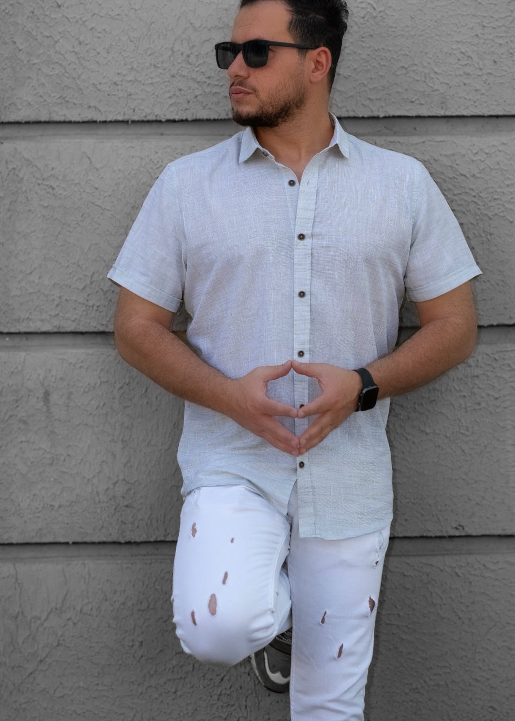 Сорочка чоловіча льон ML XL XXL 31-166-706