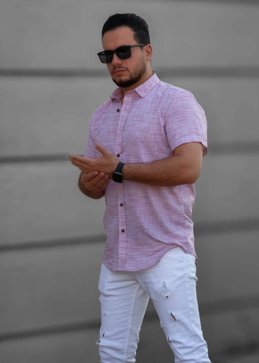 Сорочка чоловіча льон ML 46-166-706