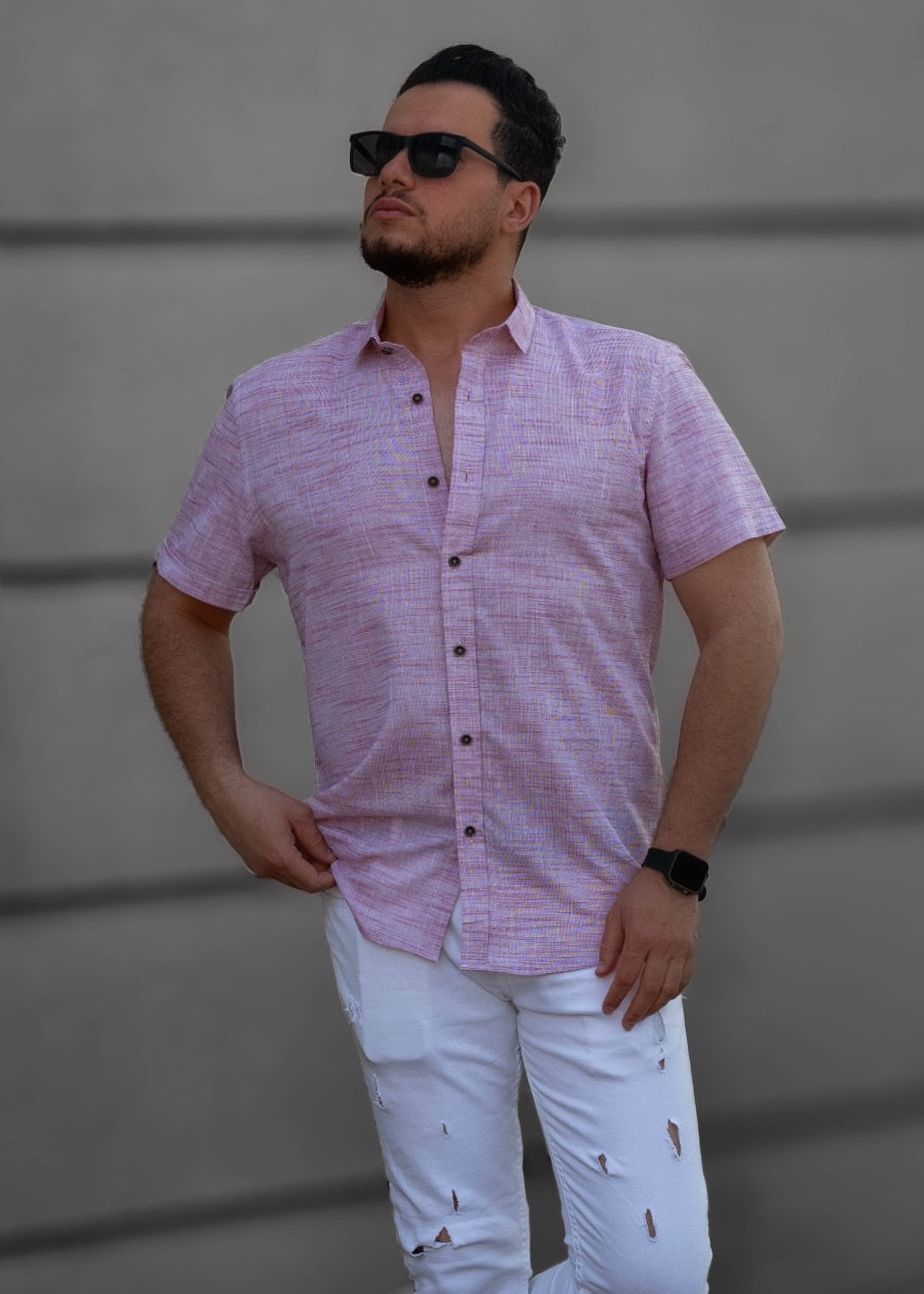 Сорочка чоловіча льон ML 46-166-706