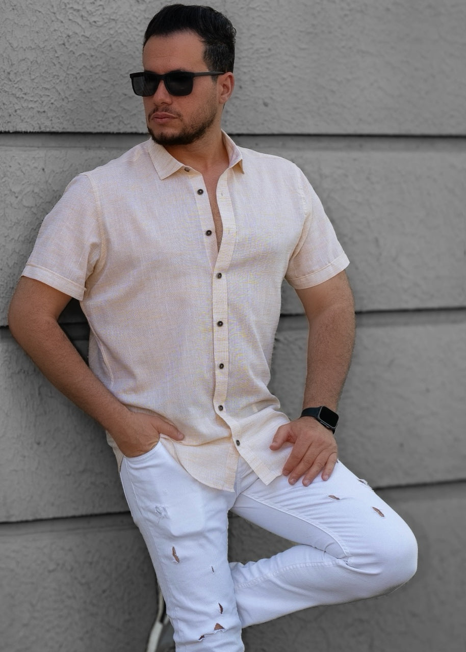 Сорочка чоловіча льон XL 14-166-706