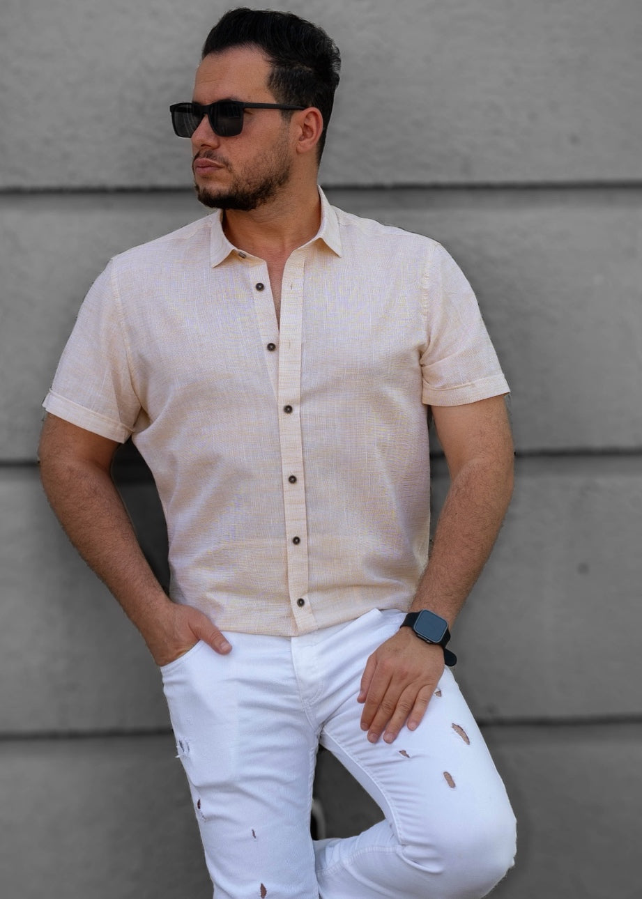 Сорочка чоловіча льон XL 14-166-706