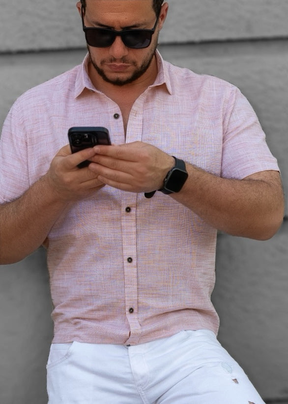 Сорочка чоловіча льон ML XL 09-166-706