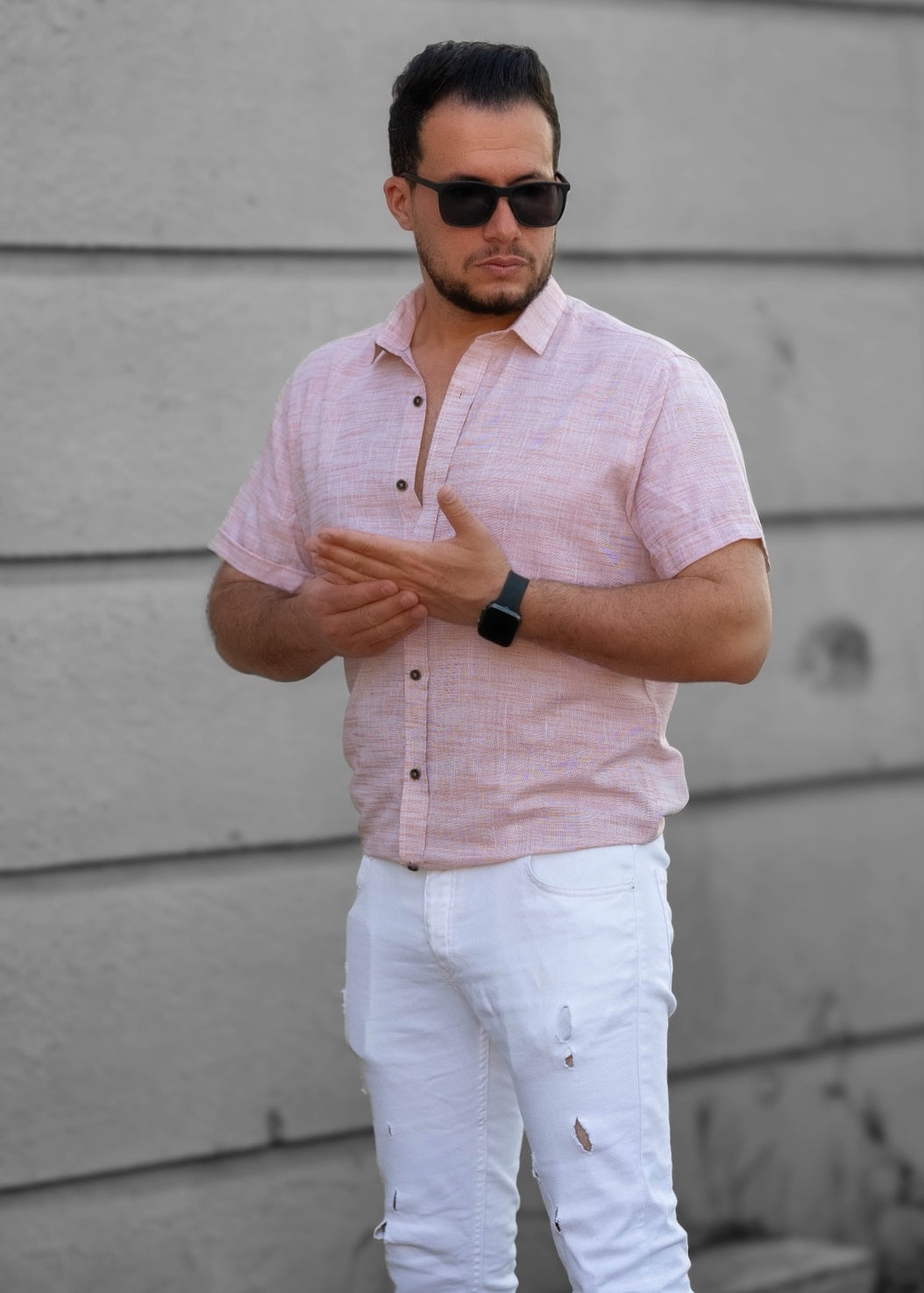 Сорочка чоловіча льон ML XL 09-166-706