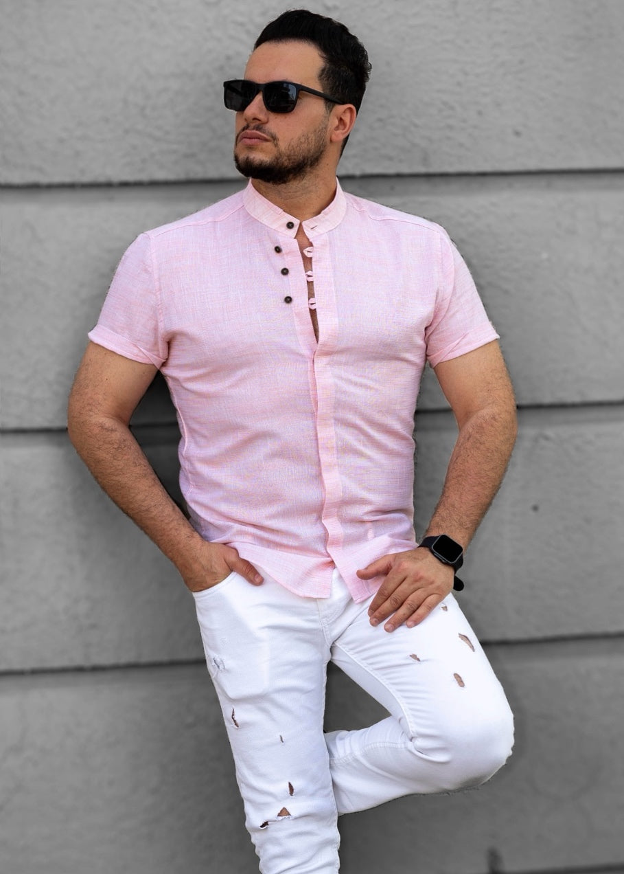 Сорочка чоловіча льон ML XL XXL 09-93-706
