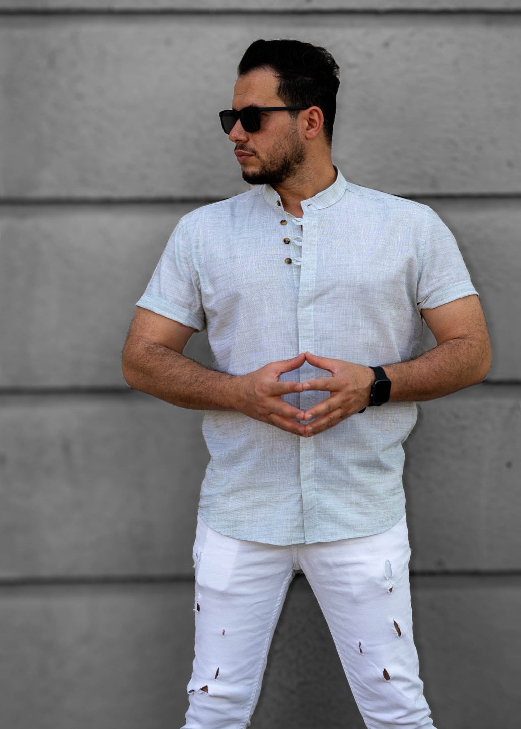 Сорочка чоловіча льон ML XL 31-93-706