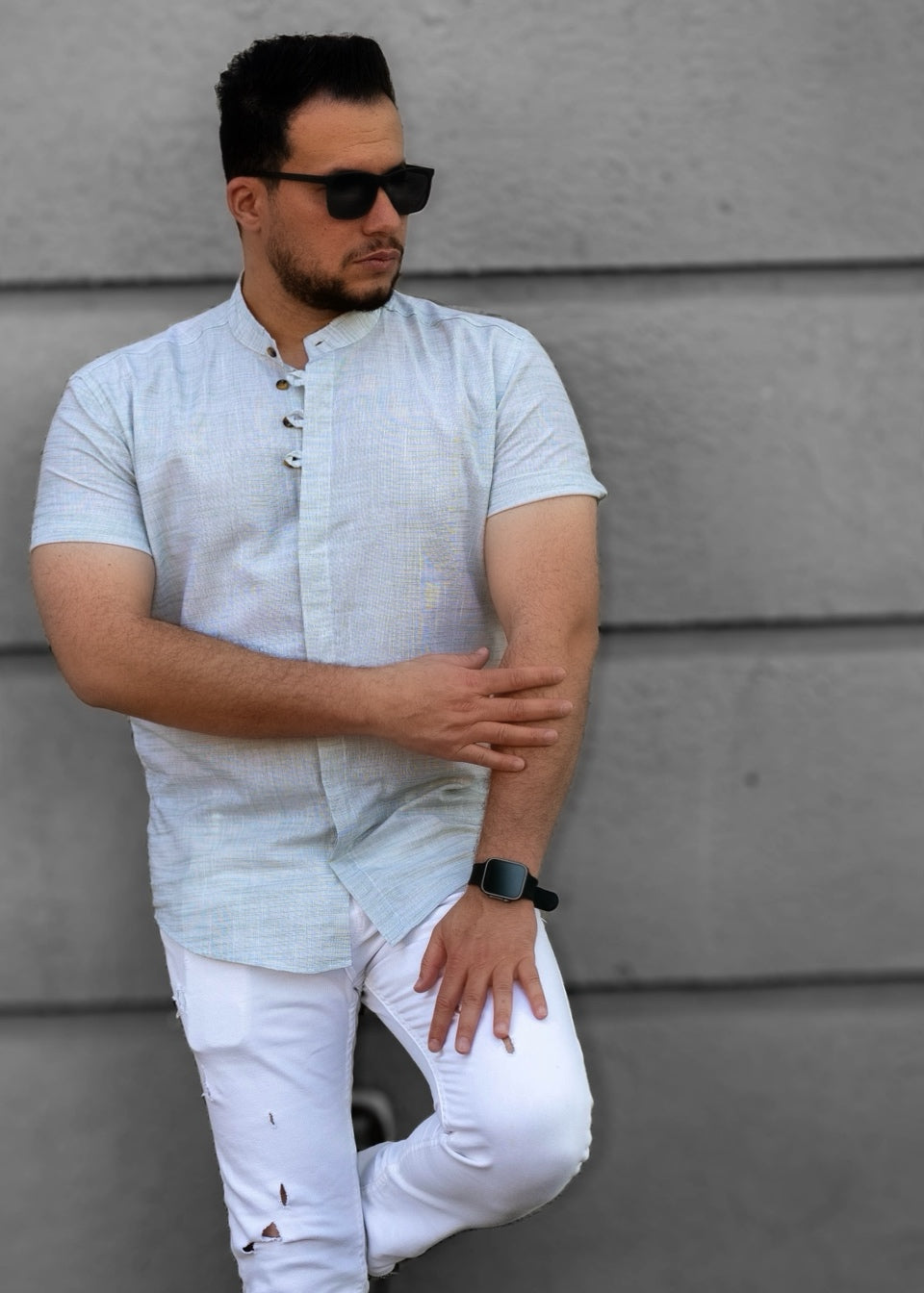 Сорочка чоловіча льон ML XL 31-93-706