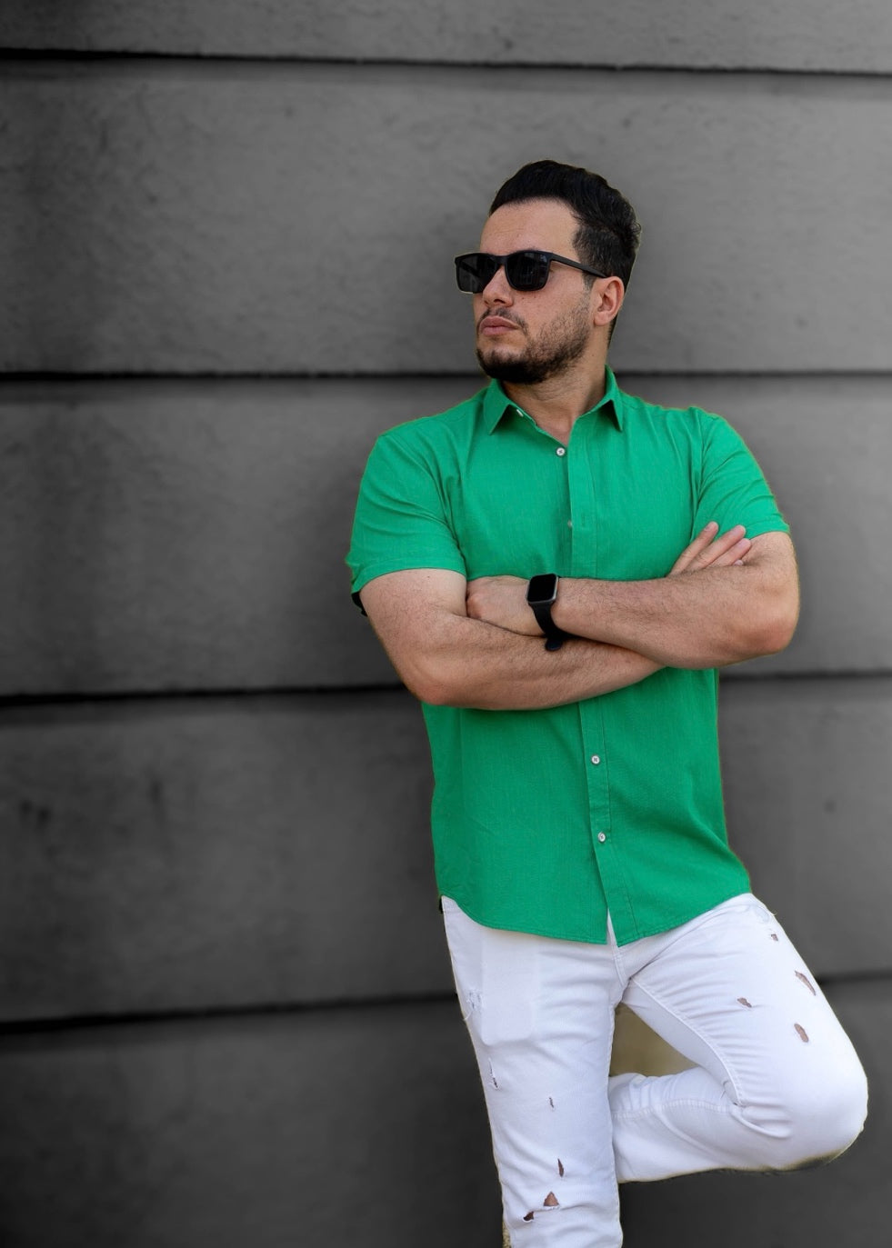 Сорочка чоловіча льон L XL XXL 35-166-705