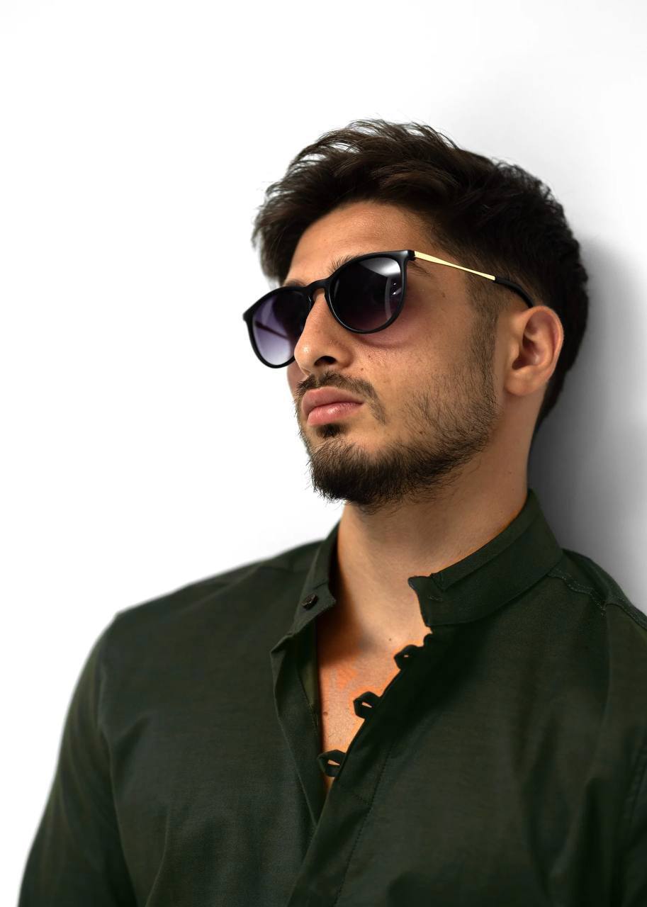 Сорочка чоловіча стійка хакі модна L 39-91-502 