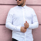 Чоловіча ділова сорочка Slim Fit з класичним коміром на білих ґудзиках M XL XXL 01-09-401/ 01-BD04-401