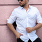 Чоловіча ділова сорочка Slim Fit з класичним коміром на білих ґудзиках M XL XXL 01-09-401/ 01-BD04-401