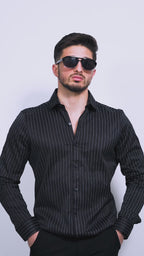 Чоловіча Сорочка чорна молодіжна M 80-34-302