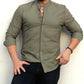 Елегантна чоловіча сорочка під джинс кольору хакі XL XXL 32-91-502