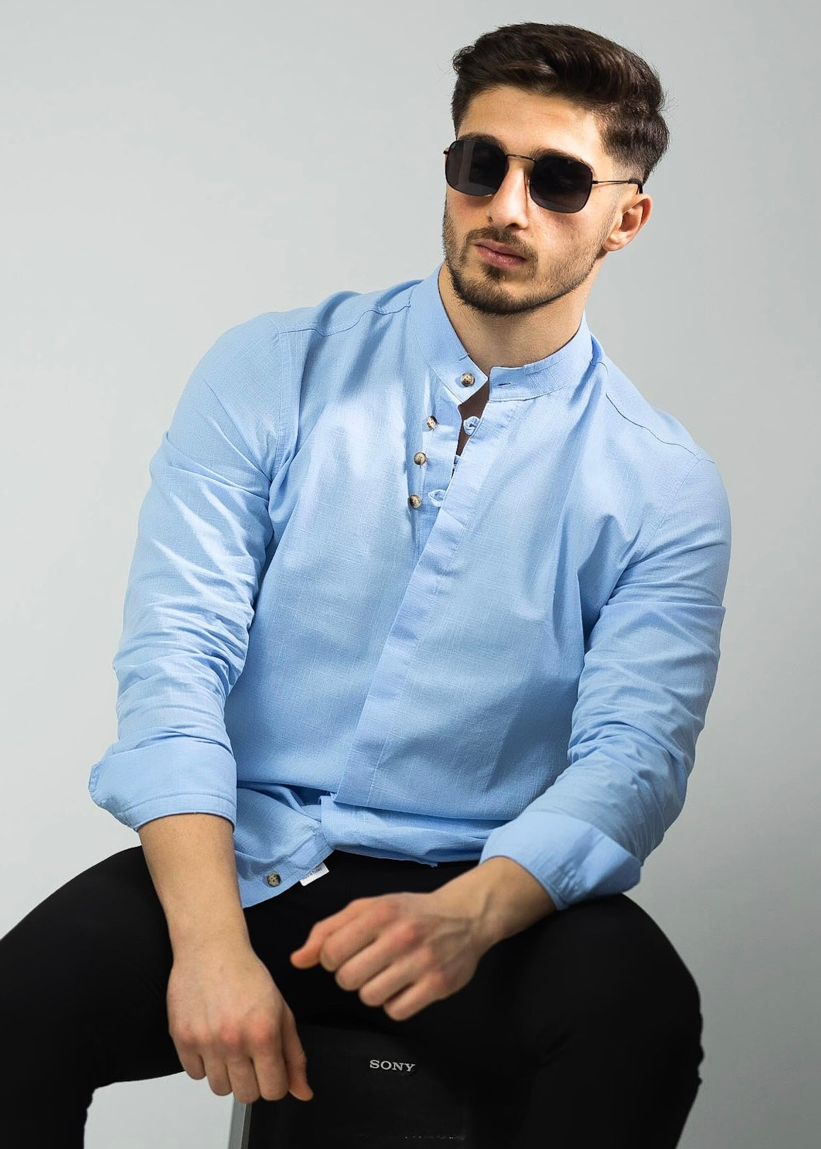 Сорочка чоловіча льон XL 23-91-705