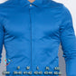 Синя сорочка вузького крою S M L XL XXL 29-07-442