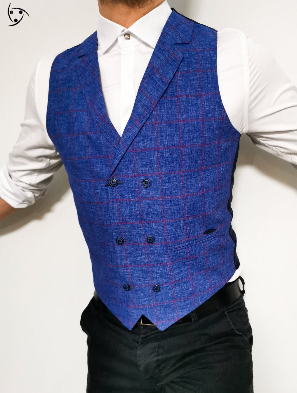 Жилетка яскрава в клітку з костюмної тканини SL XL 29-J1-027