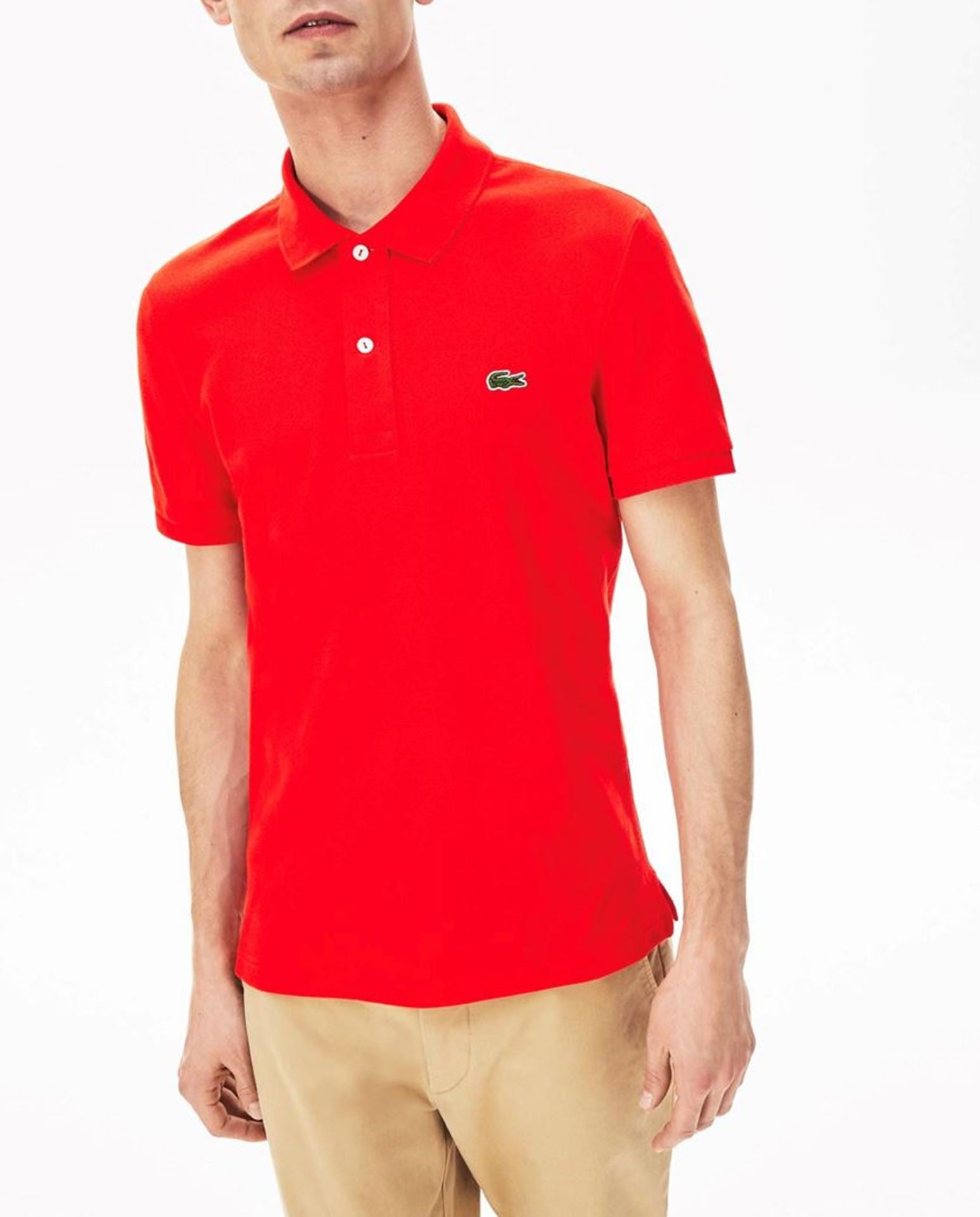 Футболка лакоста поло червона L XXL 3XL 50-LG-001