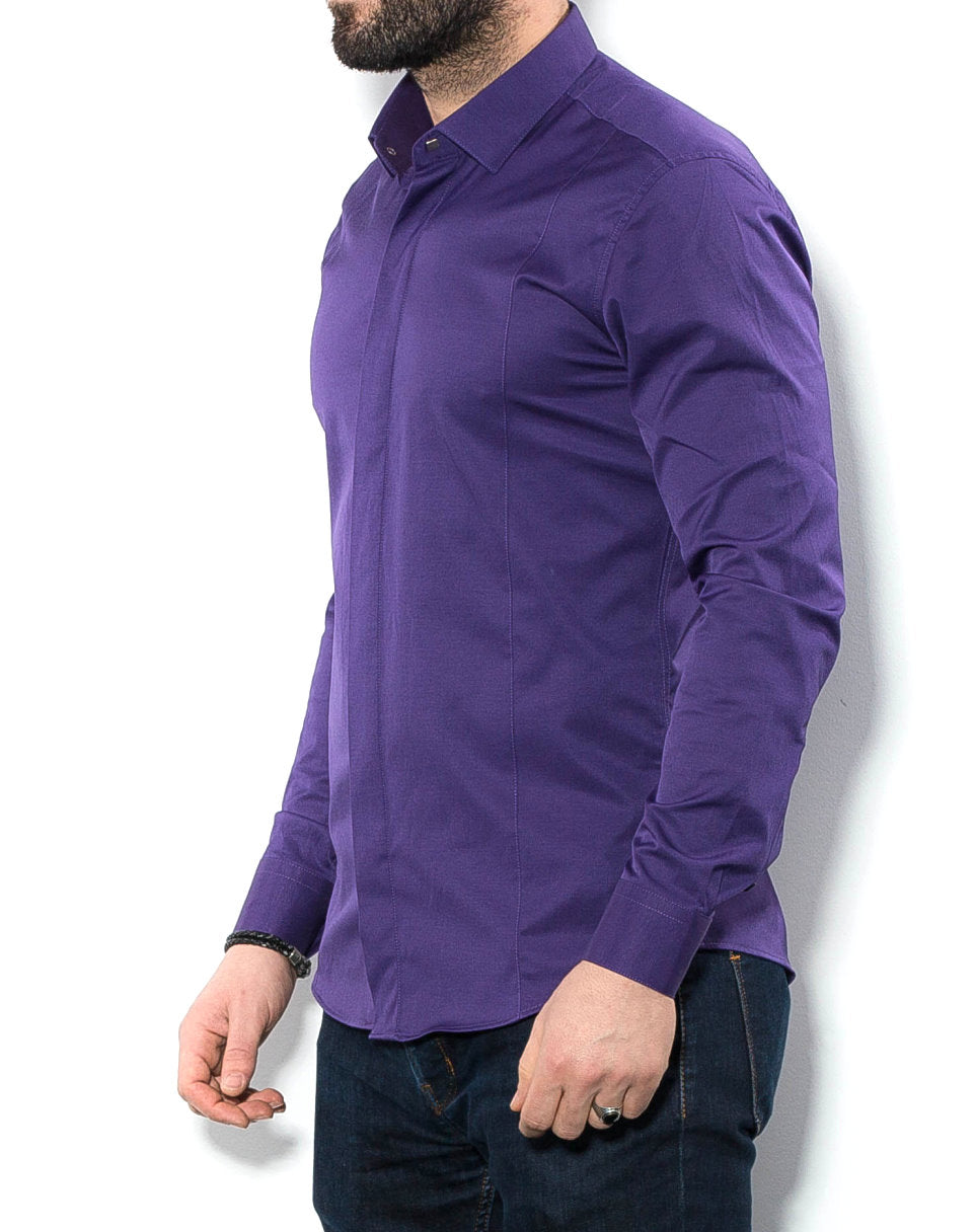 Фіолетова сорочка преміум Rubaska S M L XL 55-07-421