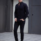 Сорочка під кольоровий джинс чорного кольору з коміром дизайнерським M   XL  80-91-502